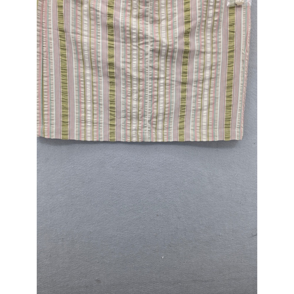 Cabi Striped Seersucker Mini Skirt Size 8 Green Pink Cotton Textured Style 309 - Picture 6 of 13